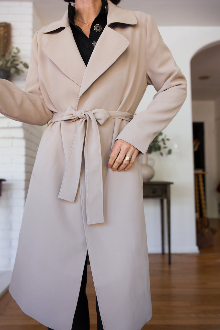 Edited Pieces Drape Trench Coat